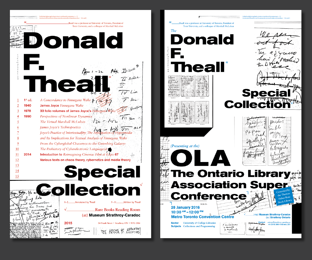 Strathroy Museum, Poster Series Rare Book Library, Donald F. Theall, 2014