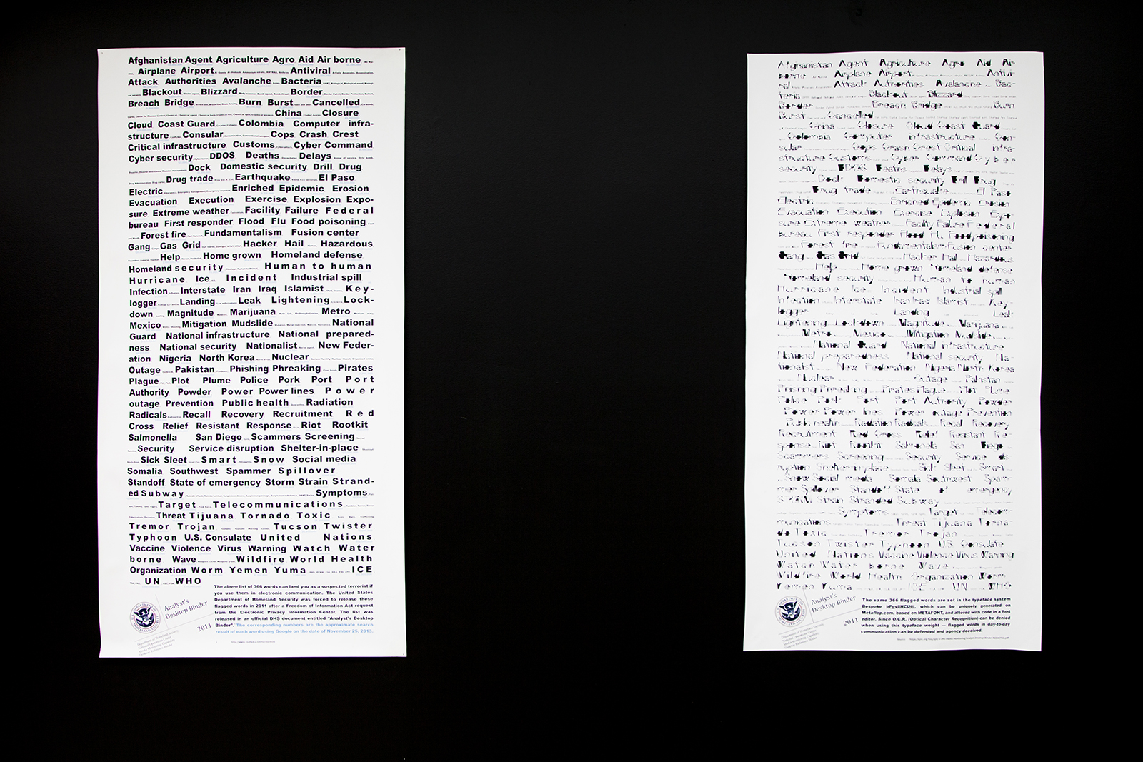 Chris Lange Thesis, Typographic Obfuscation, 2013-2014