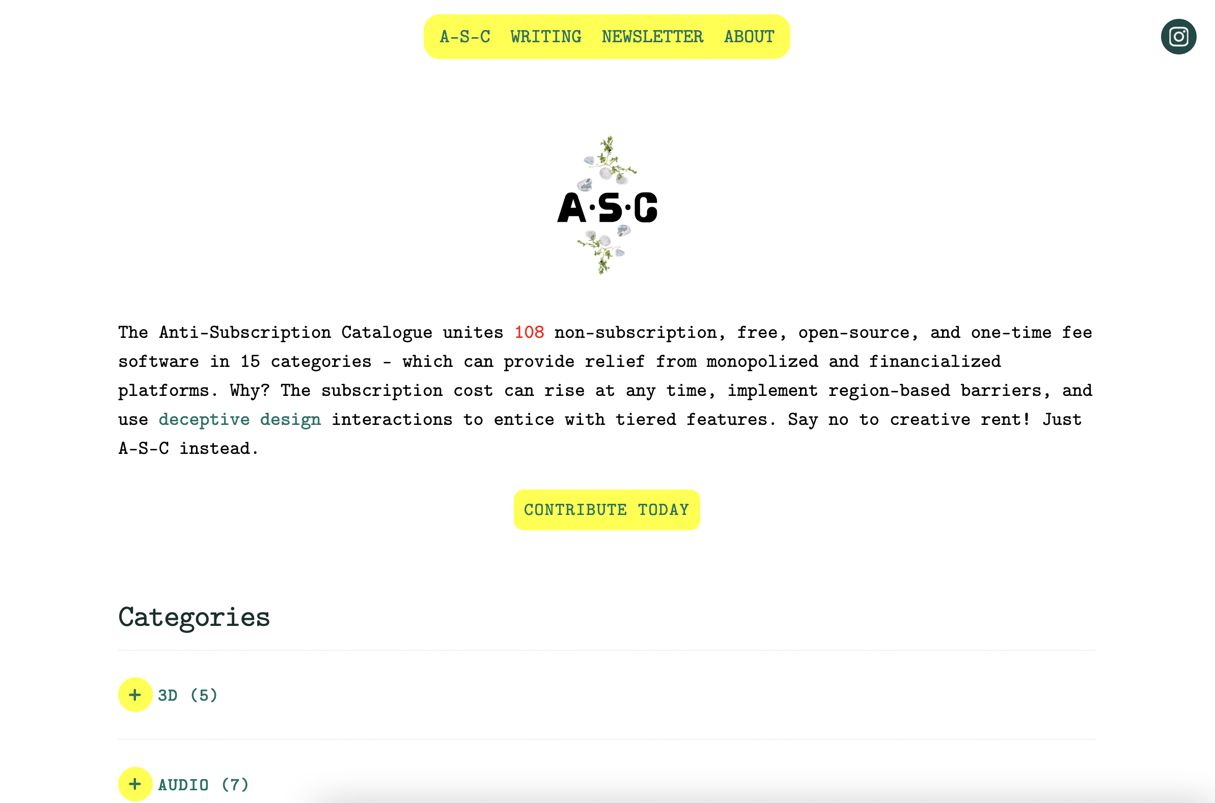 screen shot of a-s-c.org